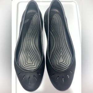 Crocs Kadee Iconic Comfort Shoes Women's Sz 10 Black Slip-on Ballet Flats